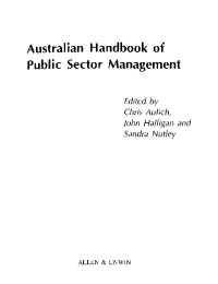 Australian Handbook of Public Sector Managemen