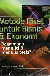 Image of METODE RISET UNTUK BISNIS & EKONOMI